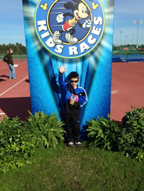 My sister sent this awesome pic of Trenton before his race!